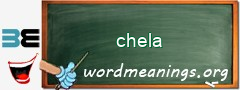 WordMeaning blackboard for chela